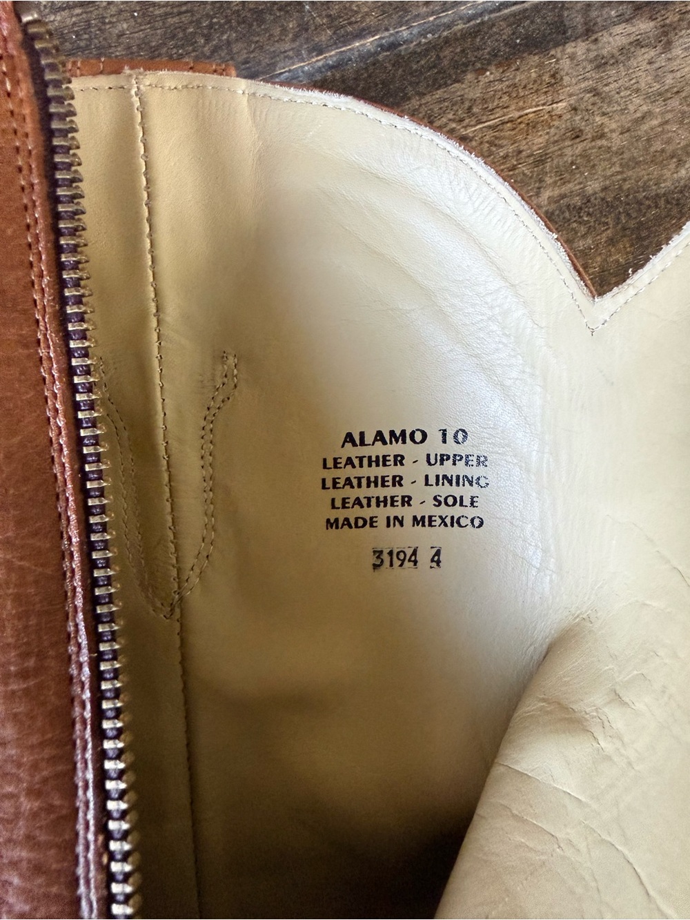 Freebird by Steven Brown Leather Western Zip Boots with Ostrich Texture - Picture 3 of 3